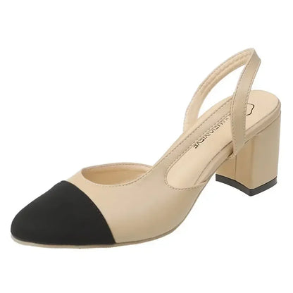 Fashion Square Mid Heel Shoes