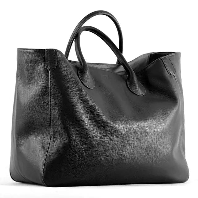 oversized black tote bag