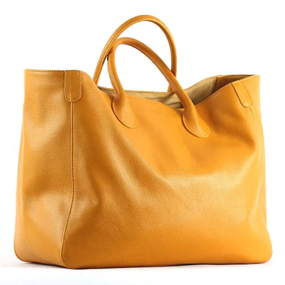 oversized yellow tote bag